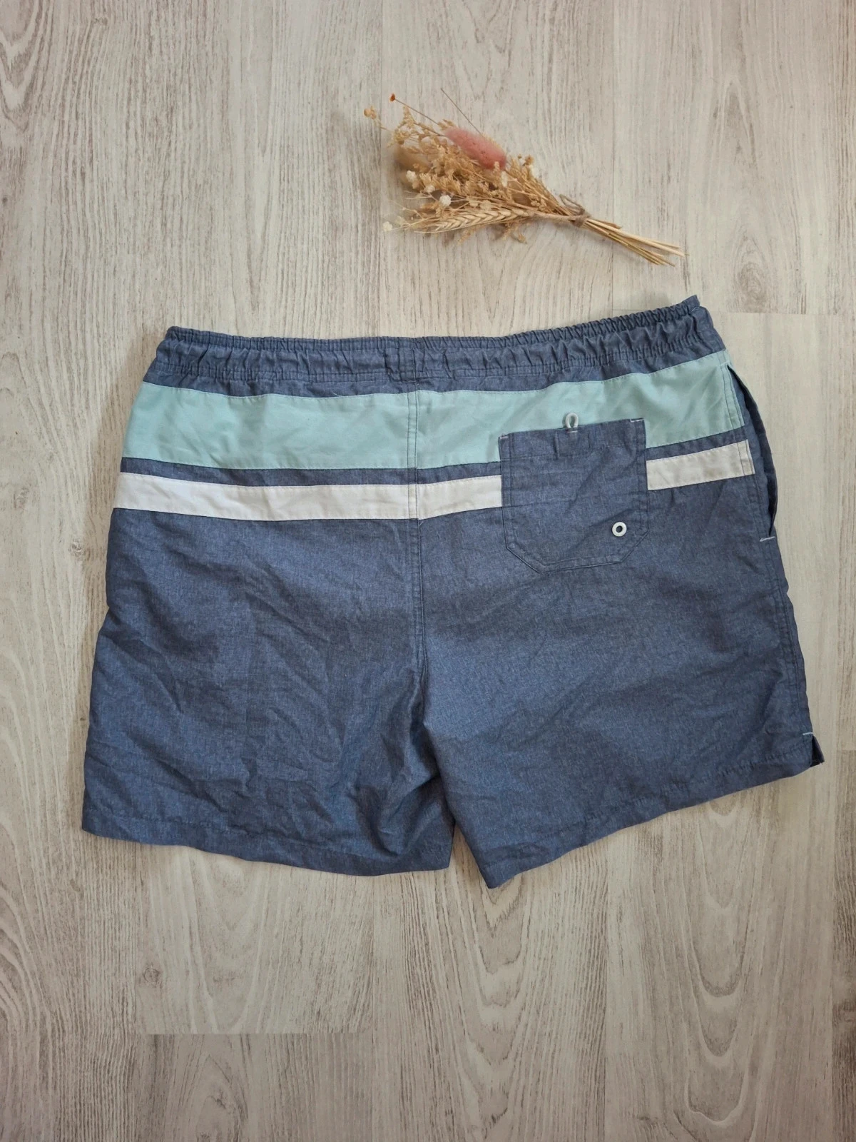Short de baño para hombre azul/blanco/turquesa Jules – Talla L – photo 7